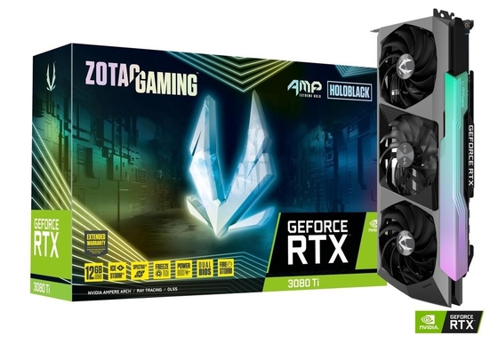 Γραφικό ΤΥΧΕΡΌ ΠΑΙΧΝΊΔΙ GeForce RTX 3080 Tj AMP Holo καρτών ZOTAC 12GB 19Gbps Geforce