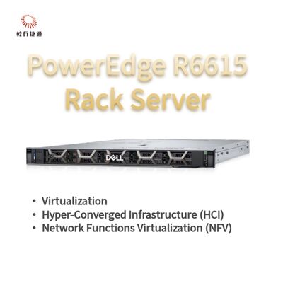 Διακομιστής Rack 1U Dell PowerEdge R6615 με 128 μνήμης και άμεση υδρόψυξη, διακομιστής αποθήκευσης κατά παραγγελία, διακομιστής 2 κατευθύνσεων