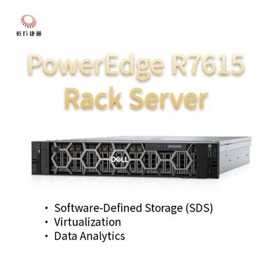 Διακομιστής Rack Dell PowerEdge R7615 2U με 128 πυρήνες, διακομιστής αποθήκευσης κατά παραγγελία, διακομιστής 2 κατευθύνσεων