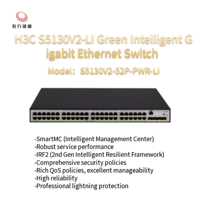 H3C S5130V2-LI Πράσινος έξυπνος διακόπτης Gigabit Ethernet S5130V2-52P-PWR-LI