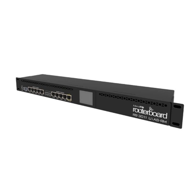 Σημείο εισόδου διακοπτών Datacom RAM RB3011UiAS-RM 1GB έξω στο λιμένα 10 2x1.4GHz ΚΜΕ