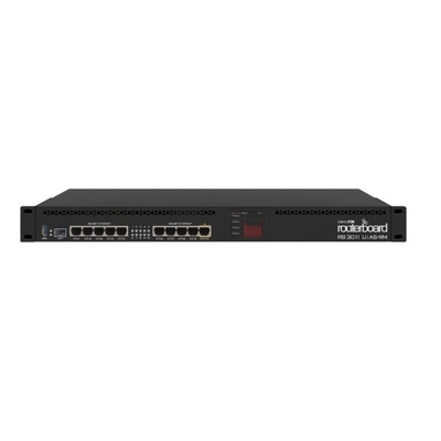 Σημείο εισόδου διακοπτών Datacom RAM RB3011UiAS-RM 1GB έξω στο λιμένα 10 2x1.4GHz ΚΜΕ
