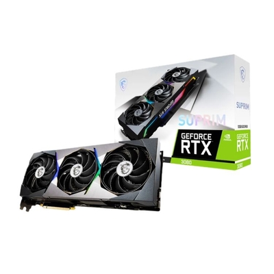 MSI GeForce RTX 3080 κάρτα γραφικών τυχερού παιχνιδιού SUPRIM Χ 12G μη LHR 384 μπιτ