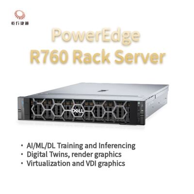 Dell PowerEdge R760 Rack Server μοντέλο, σύστημα αποθήκευσης φλας, κεντρικός υπολογιστής