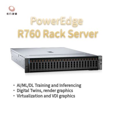 Dell PowerEdge R760 Rack Server μοντέλο, σύστημα αποθήκευσης φλας, κεντρικός υπολογιστής