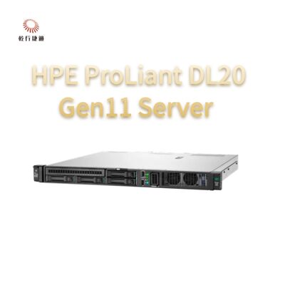 HPE ProLiant DL20 Gen11 Rack Server, σύστημα αποθήκευσης flash, 1U Rackmount Server πωλήσεις