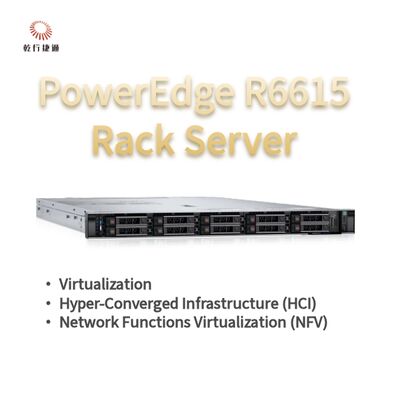 Διακομιστής Rack 1U Dell PowerEdge R6615 με 128 μνήμης και άμεση υδρόψυξη, διακομιστής αποθήκευσης κατά παραγγελία, διακομιστής 2 κατευθύνσεων