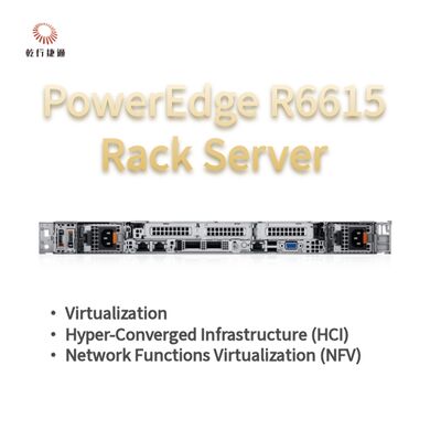 Διακομιστής Rack 1U Dell PowerEdge R6615 με 128 μνήμης και άμεση υδρόψυξη, διακομιστής αποθήκευσης κατά παραγγελία, διακομιστής 2 κατευθύνσεων