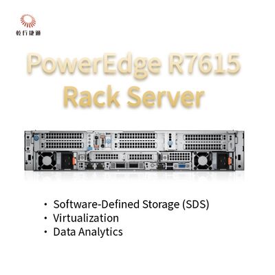 Διακομιστής Rack Dell PowerEdge R7615 2U με 128 πυρήνες, διακομιστής αποθήκευσης κατά παραγγελία, διακομιστής 2 κατευθύνσεων