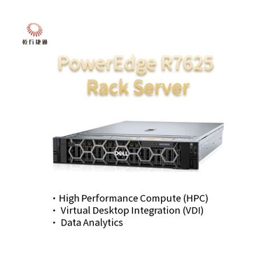 2U Two Socket PowerEdge R7625 Rack Server 4η γενιά AMD EPYCTM επεξεργαστές έως 8x PCIe Gen5 Slots 12 x 2,5 "SATA/SAS SSDs
