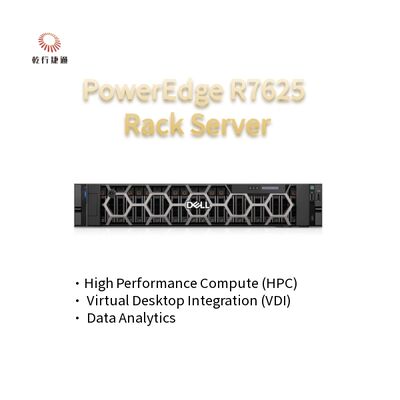 2U Two Socket PowerEdge R7625 Rack Server 4η γενιά AMD EPYCTM επεξεργαστές έως 8x PCIe Gen5 Slots 12 x 2,5 "SATA/SAS SSDs