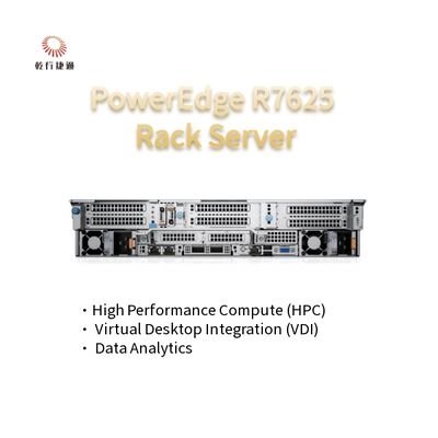 2U Two Socket PowerEdge R7625 Rack Server 4η γενιά AMD EPYCTM επεξεργαστές έως 8x PCIe Gen5 Slots 12 x 2,5 "SATA/SAS SSDs